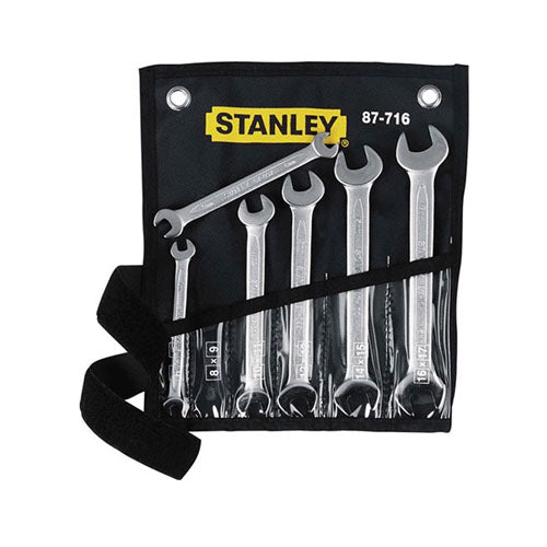 Cờ lê 2 đầu miệng hệ INCH (bộ 6 cây) Stanley 87-716-1
