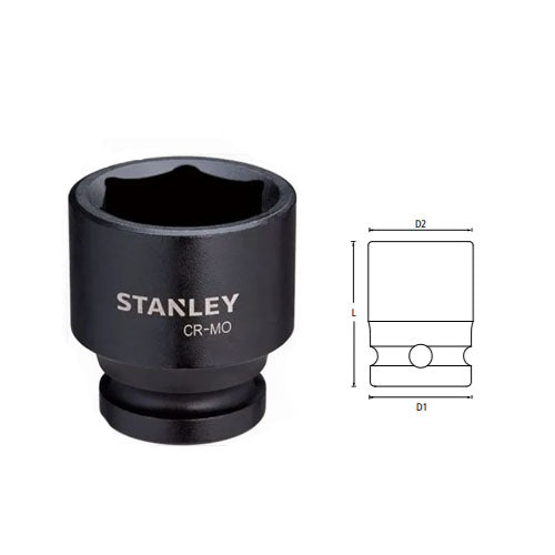 Đầu tuýp ngắn 3/8 inch STANLEY