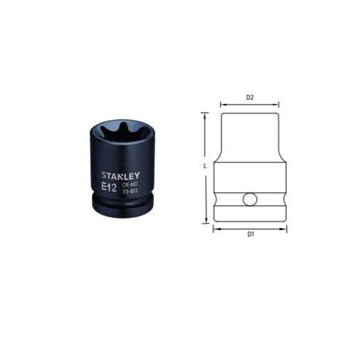 Đầu tuýp 1/2 inch Impact Torx Socket STANLEY