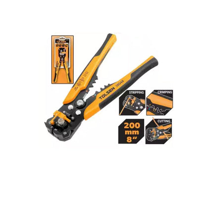 Kìm tuốt dây tự động công nghiệp 200mm/8 inch TOLSEN 38048, thép Cr12MoV, HRC52-60°