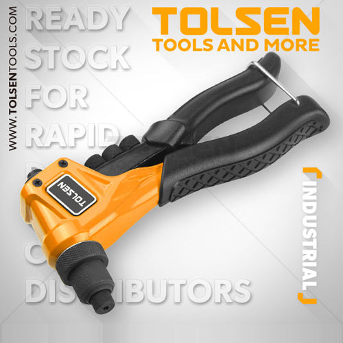 Kìm bấm rive nhôm + sắt + inox công nghiệp, thân nhôm sơn tĩnh điện 190mm/8 inch TOLSEN 43099