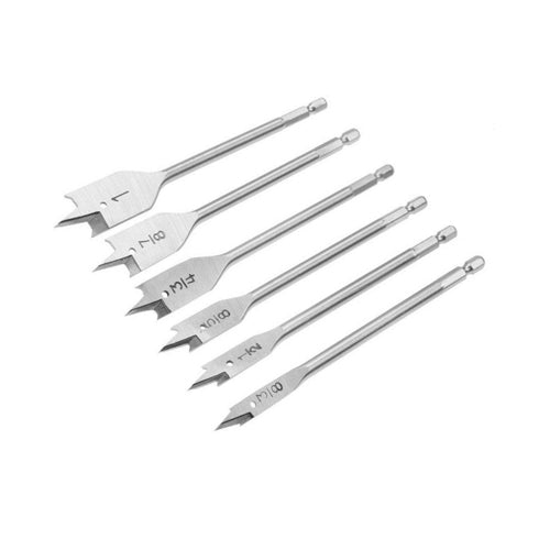 Bộ 6 mũi khoan gỗ nhanh 3/8 - 1 inch, chuôi lục giác 1/4 inch, tổng chiều dài 152mm TOLSEN 75656