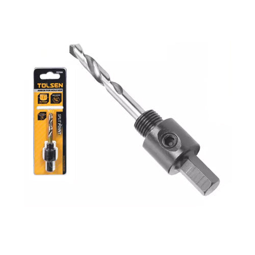 Mũi trục khoét 14 - 30mm TOLSEN 75700 với trục 3/8 inch và mũi khoan M2 HSS 1/4 inchx75 mm