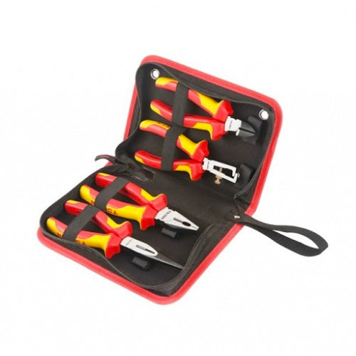 Bộ 4 kìm cách điện cao cấp 160 - 200mm TOLSEN V83204, thép CrV, mạ đen và đánh bóng bề mặt