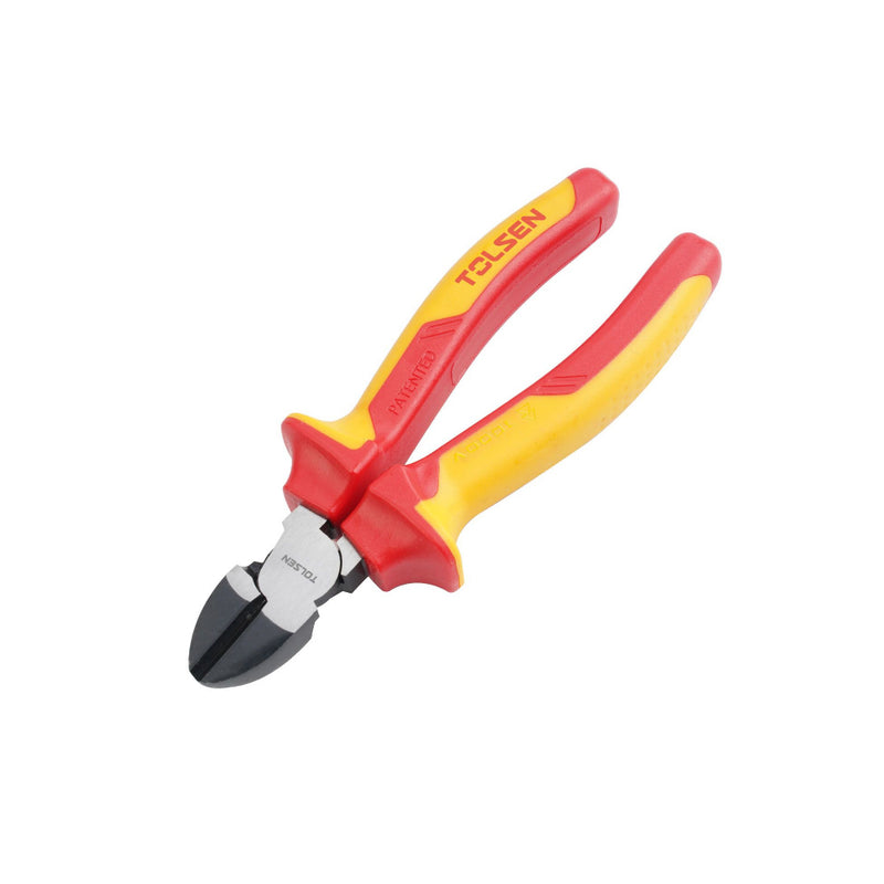 Kìm cắt cách điện cao cấp 160mm/6 inch TOLSEN V16036, thép CrV, mạ đen và đánh bóng bề mặt