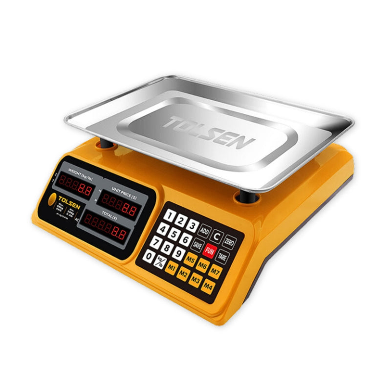 Cân điện tử 40kg TOLSEN 35197 phê duyệt CE