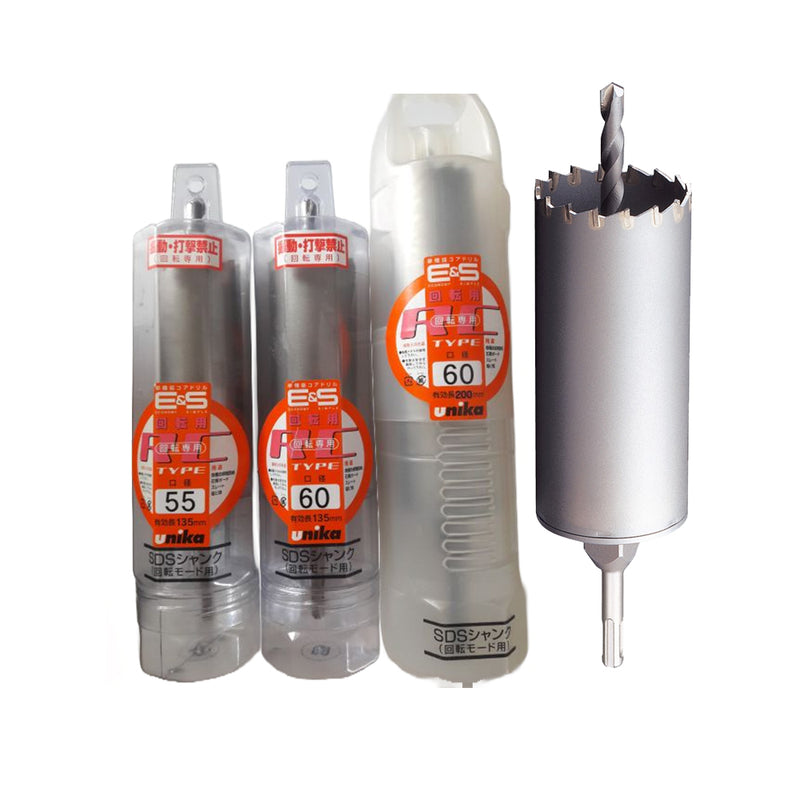 Mũi khoan rút lõi tường gạch UNIKA E&S RC Type Duôi gài SDS 22.0mm - 220mm