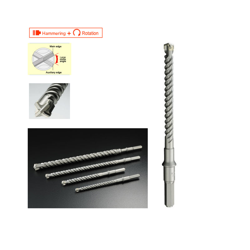 Mũi khoan bê tông 4 cạnh UX type Chuôi lục giác, UNIKA HUX Type 10.0mm - 35mm