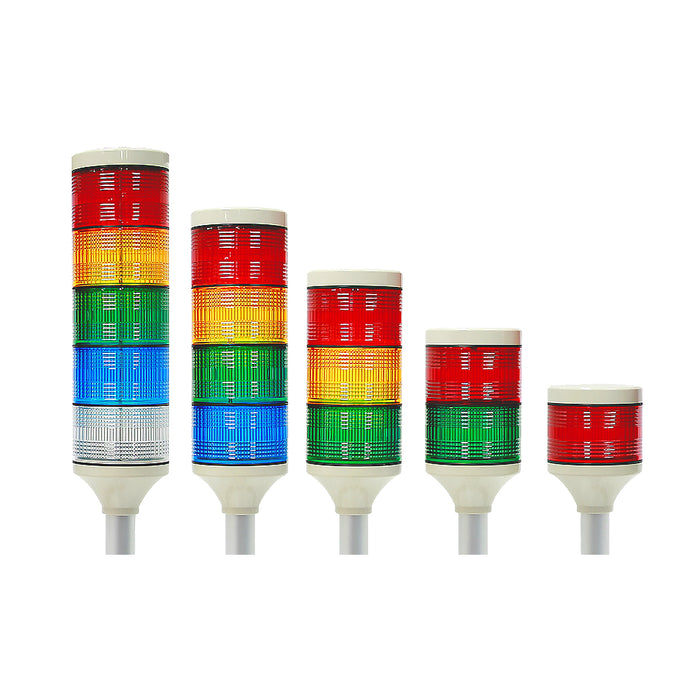 Đèn báo nhiều tầng dạng tháp Hanyoung Nux STS Series, kiểu đèn sáng liên tục. Tiêu chẩn CE, UL và IP54