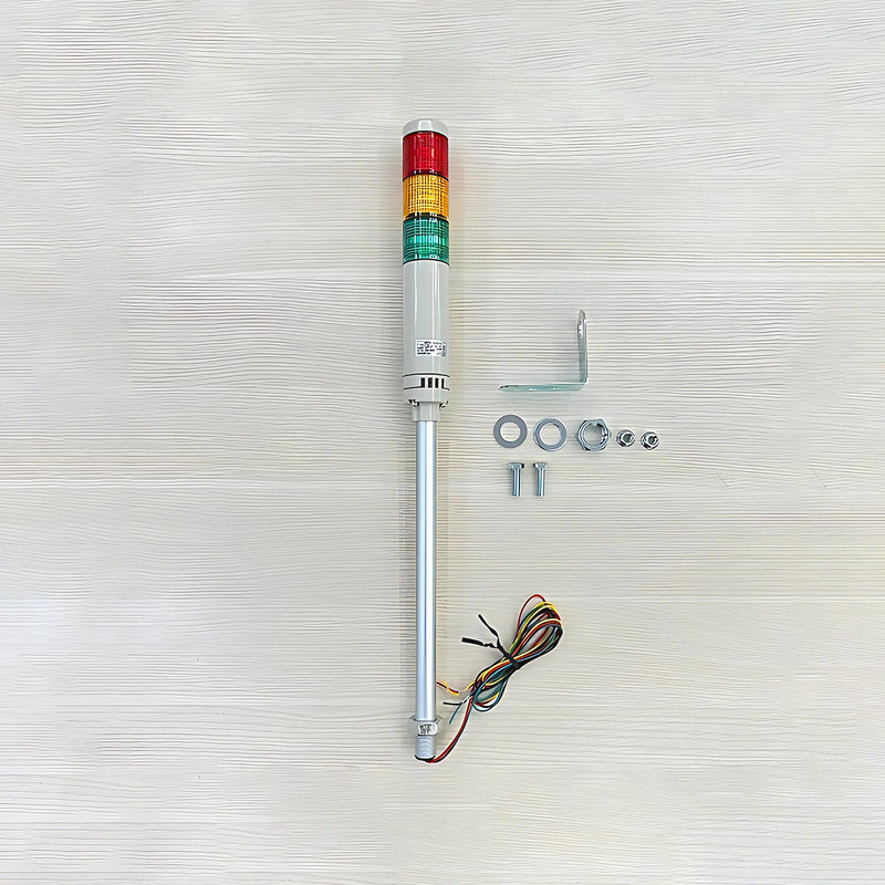 Đèn báo nhiều tầng dạng tháp Ø80mm Hanyoung Nux STL080 Series cao cấp, kiểu đèn sáng liên tục. Tiêu chẩn CE, UL và IP54