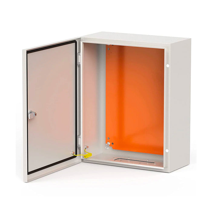 Tủ điện sắt dày 1.2mm, 1 lớp cửa, sơn tĩnh điện, lắp nổi, khoá tròn TP