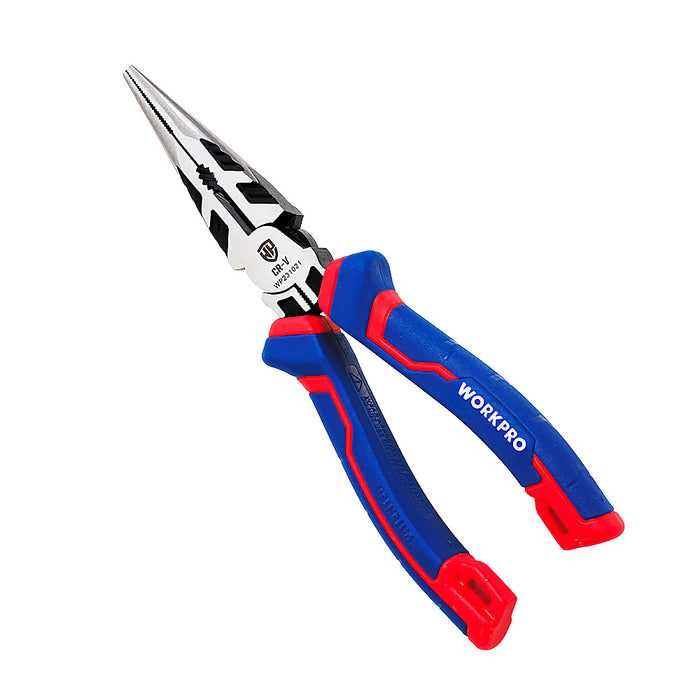 Kìm nhọn bằng thép CR-V, tay cầm bằng nhựa chống trượt Workpro