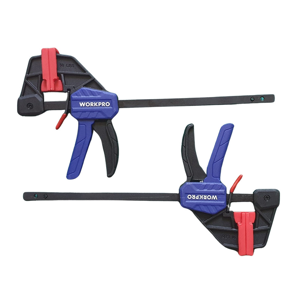 1 bộ gồm 2 cây cảo bóp mini kẹp nhanh 4 inches (100mm), lực bóp 25kg, có thể chuyển sang chế độ nong rộng Workpro WP201016
