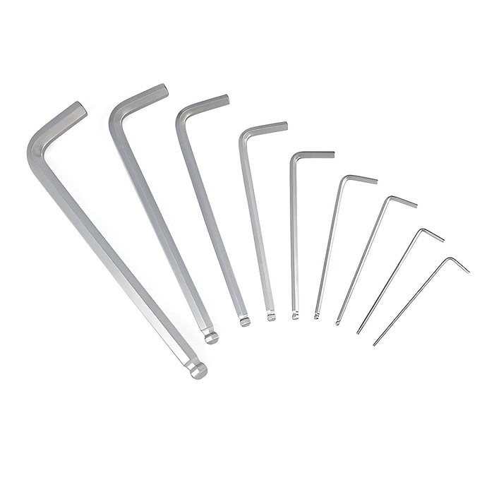 Bộ 9 cây lục giác đầu bi, loại trung, hệ mét, thép CR-V Workpro WP222006