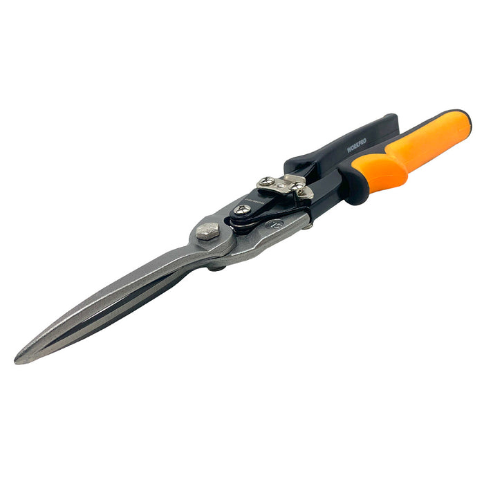 Kéo cắt tôn bằng thép mũi thẳng dài (Aviation tin snip) thiết kế cộng lực Workpro WP214018