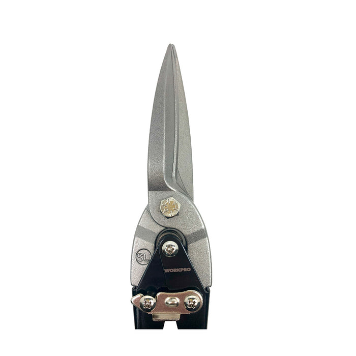 Kéo cắt tôn bằng thép mũi thẳng dài (Aviation tin snip) thiết kế cộng lực Workpro WP214018