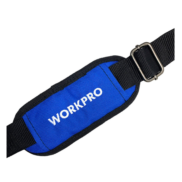 Túi đựng dụng cụ bằng vải bố, khoá kéo ở trên, nhiều ngăn phụ Workpro