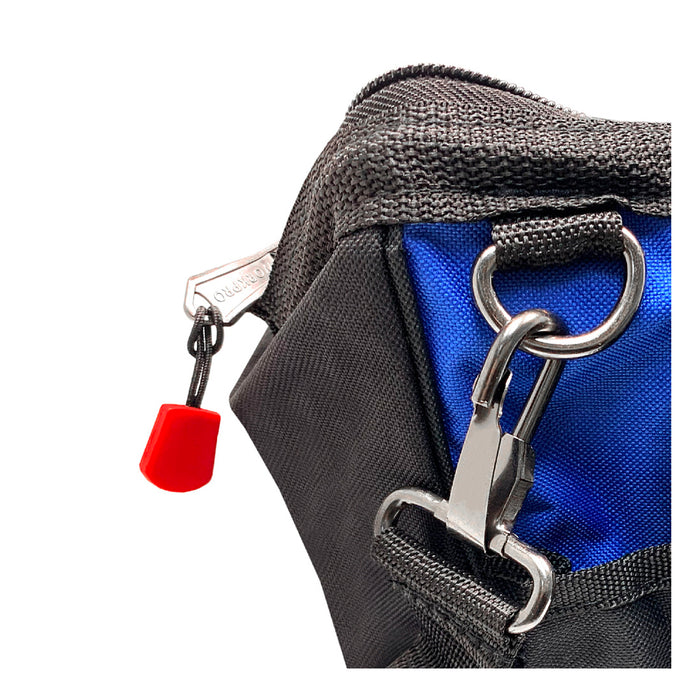 Túi đựng dụng cụ bằng vải bố, khoá kéo ở trên, nhiều ngăn phụ Workpro