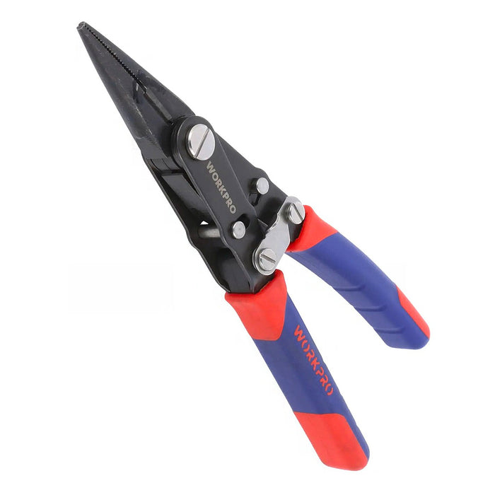 Kìm lật hàm lò xo 2 trong 1, đổi chức năng bằng cách lật tay cầm, dài 8 inch (200mm), thép CR-V Workpro WP231084 (mã cũ W031113)