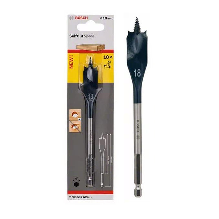 BOSCH 2608595489
Mũi khoét gỗ đuôi cá SELFCUT 18x152mm