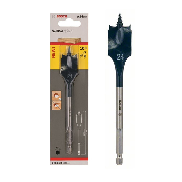 BOSCH 2608595493
Mũi khoét gỗ đuôi cá SELFCUT 24x152mm