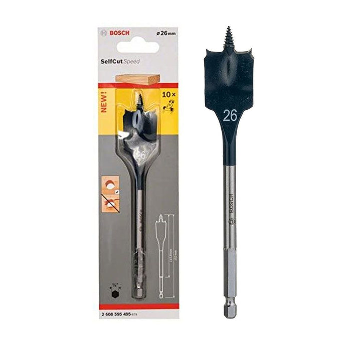 BOSCH 2608595495
Mũi khoét gỗ đuôi cá SELFCUT 26x152mm