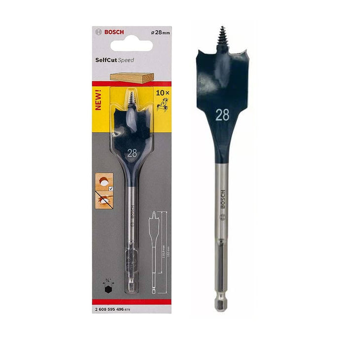 BOSCH 2608595496
Mũi khoét gỗ đuôi cá SELFCUT 28x152mm