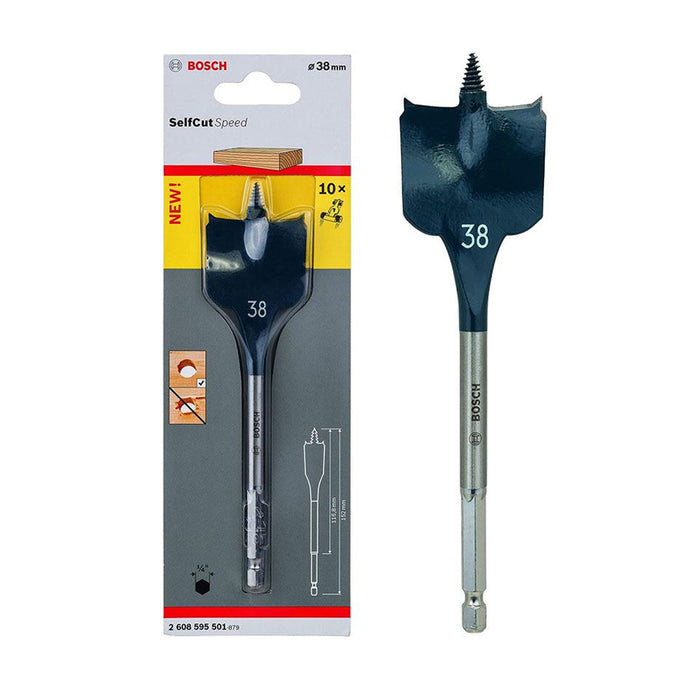 BOSCH 2608595501
Mũi khoét gỗ đuôi cá SELFCUT 38x152mm