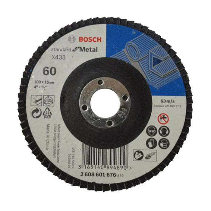 Đĩa nhám xếp Ø100x16mm BOSCH, phù hợp với máy mài góc GWS (Standard for Metal/Tiêu chuẩn cho kim loại)