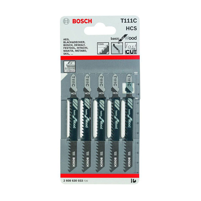 Lưỡi cưa lọng gỗ cơ bản 74mm BOSCH 2608630033 (Basic For Wood) (5 lưỡi/bộ)