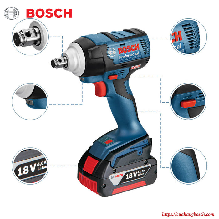 Máy siết bu lông dùng Pin 18V BOSCH GDX 18 V-EC