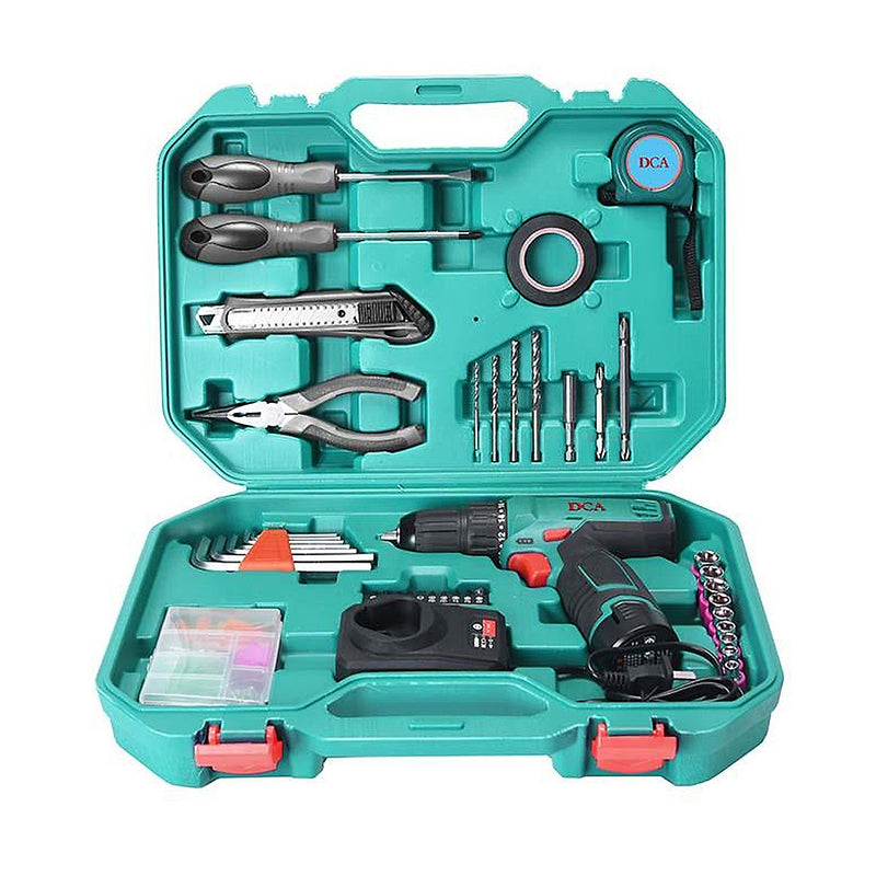 Máy khoan dùng pin 10.8V DCA ADJZ1202 và bộ Combo phụ kiện