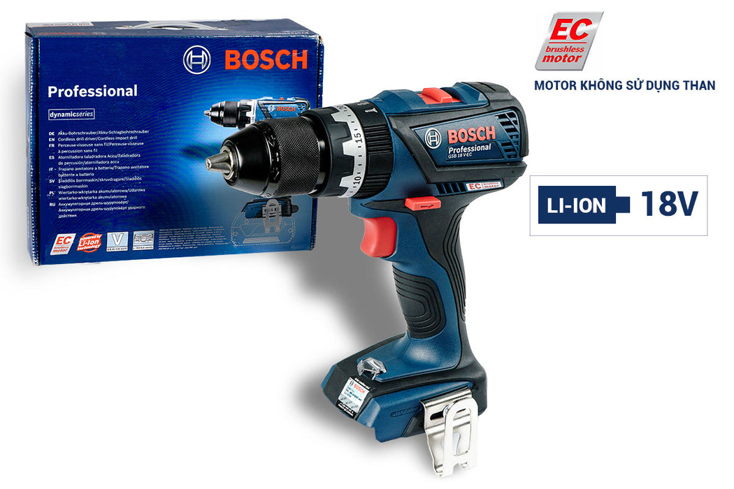 Máy khoan động lục dùng pin 18V BOSCH GSB 18-2-LI PLUS (SOLO)