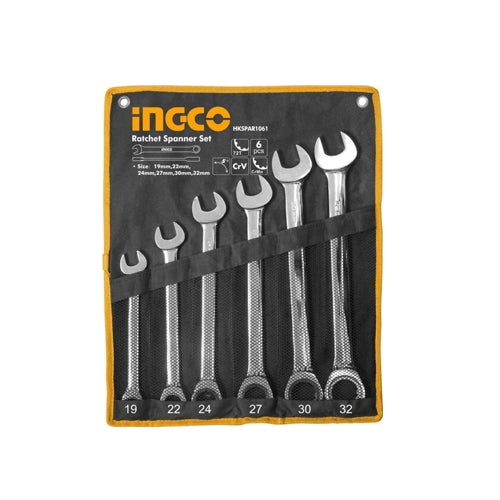 Bộ 6 cờ lê miệng vòng hai chiều (19- 32mm) INGCO HKSPAR1061