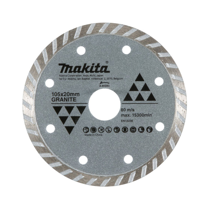 Lưỡi cắt kim cương dợn sóng dùng cho đá hoa cương MAKITA (cốt 25.4mm)(cho máy mài góc 180mm, máy cắt 180mm)(cấp 2 sao)