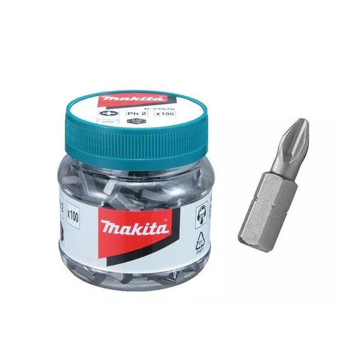 Bộ 100 mũi vít PZ2 dạng chữ C, MAKITA (hộp nhựa)