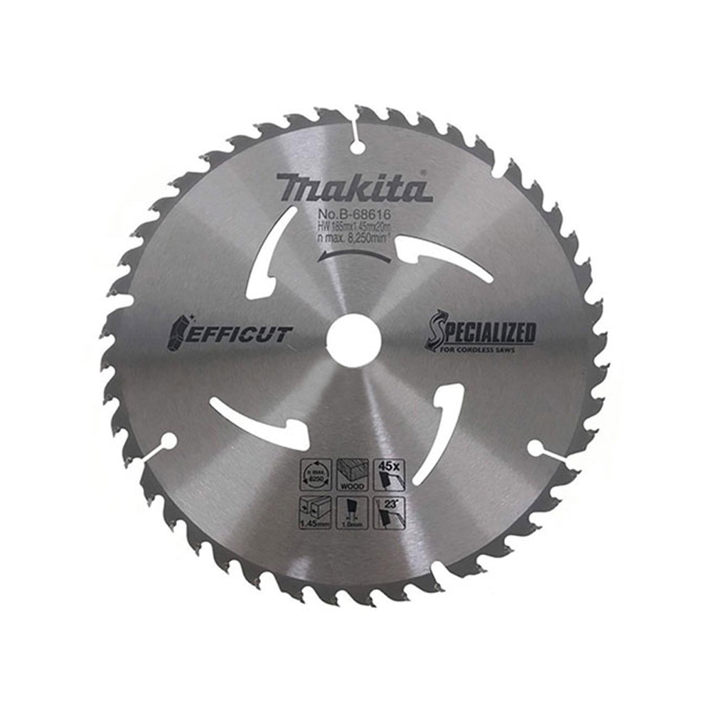 Lưỡi cưa gỗ 260mm, răng ATAFR, cốt 25mm MAKITA (dùng cho máy cưa đĩa dùng pin)(cấp 5 sao)