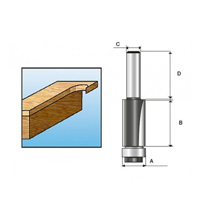 Đầu tỉa mép ổ bi cốt 1/4 inch MAKITA D-04313