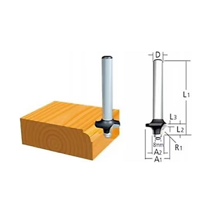 Mũi phay tròn góc bi 1/4 inch MAKITA D-15475