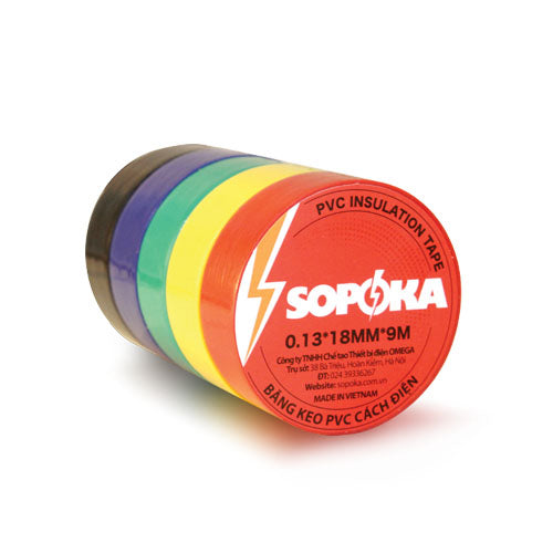 Băng keo cách điện cuộn 18M SOPOKA A7018