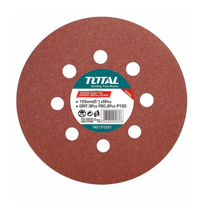 Giấy nhám tròn 125mm P120 TOTAL TAC731251