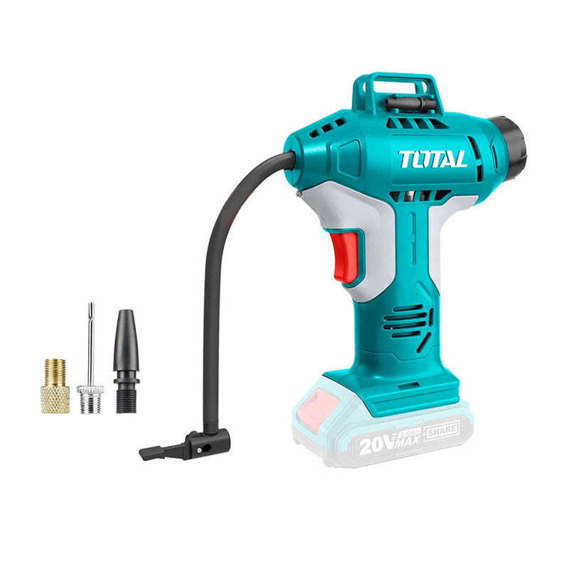 Chi tiết máy bơm hơi cầm tay tự động pin 20V TOTAL TACLI2001