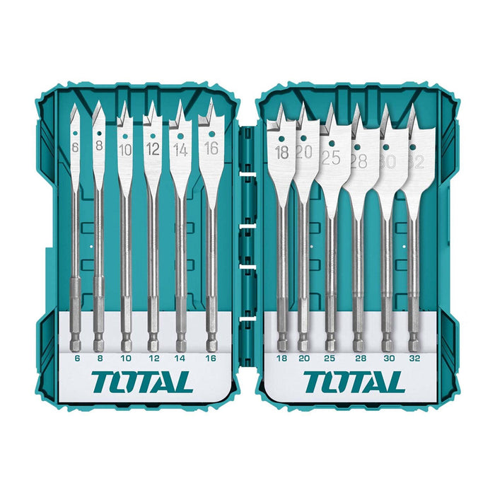 Bộ 12 mũi khoan gỗ đầu dẹp TOTAL TACSDL1201