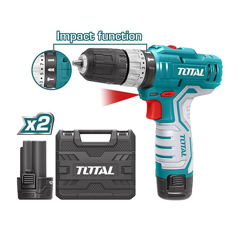 Máy khoan Pin 12V (không kèm dây & đầu sạc) TOTAL TDLI12328
