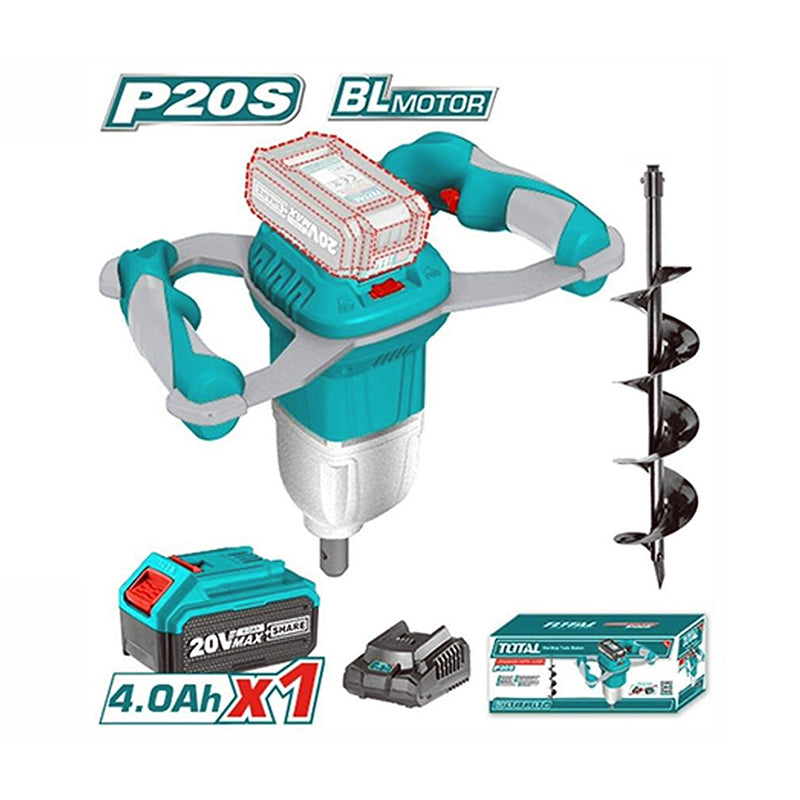 Máy khoan đất không chổi than dùng Pin 20V TOTAL TEALI208011