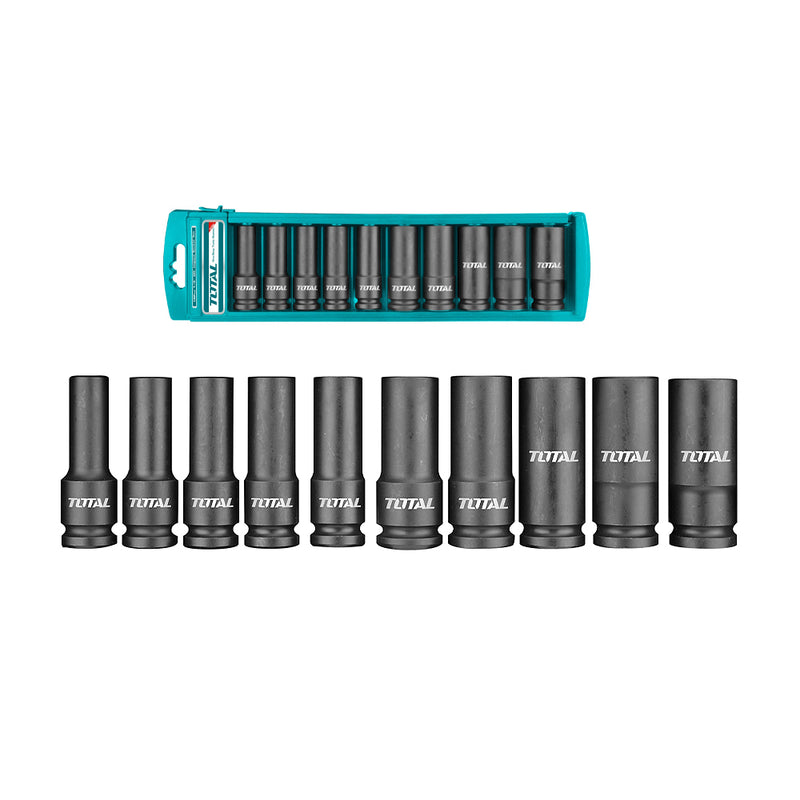 Chi tiết bộ 10 đầu tuýp Deep Impact DR 1/2 inch TOTAL THKISD12102L