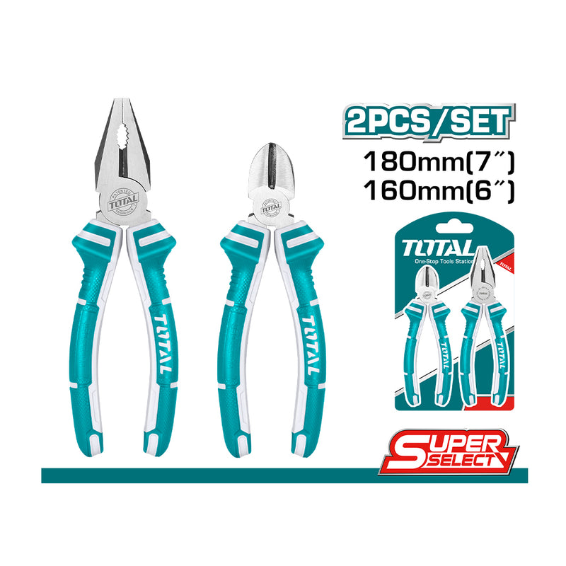 Bộ 2 kìm răng 7 inch và kìm cắt 6 inch TOTAL THT1K0201