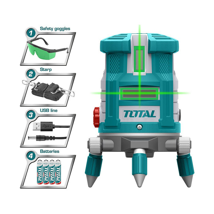 Máy đo mức cân bằng tia lade (tia xanh) TOTAL TLL305205