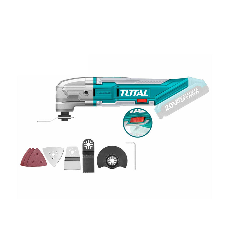 Chi tiết máy cắt công cụ đa năng dùng pin 20V TOTAL TMLI2001
