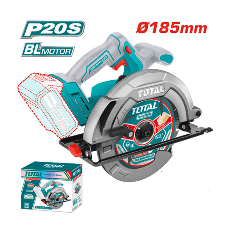 Máy cưa đĩa tròn dùng Pin 20V (không kèm Pin & sạc) TOTAL TSLI1851